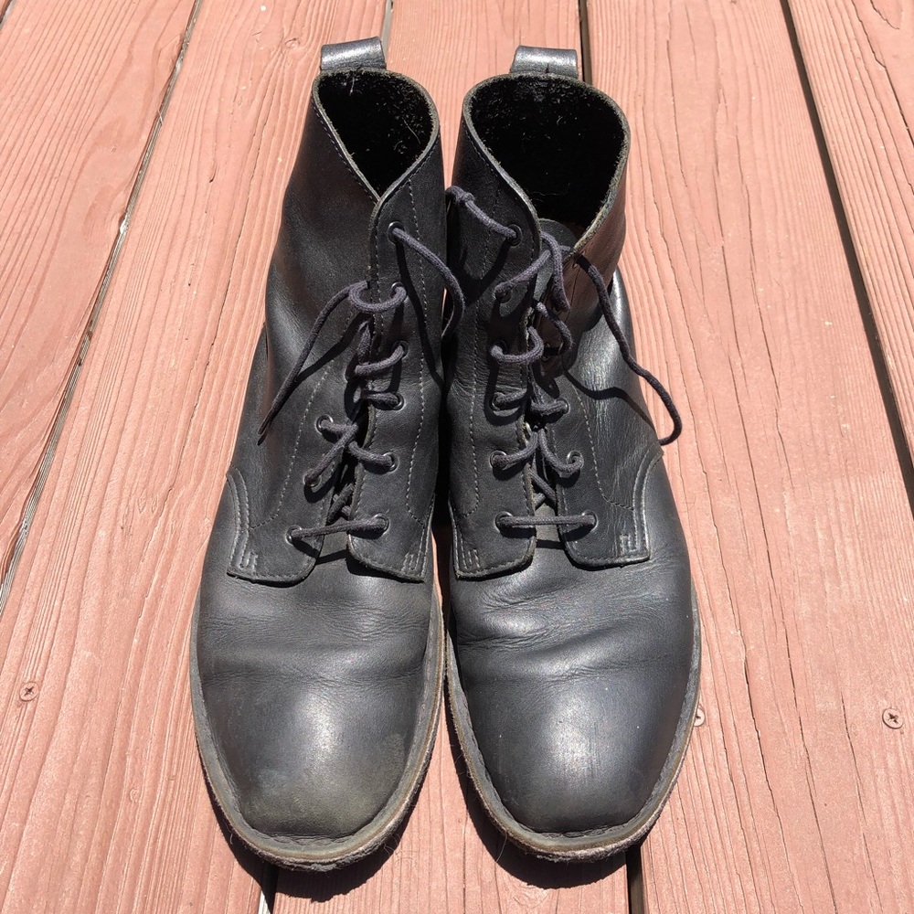 Clarks Black Leather Boots